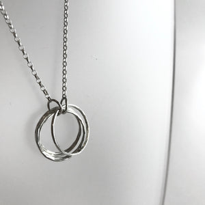 DOORUS - Silver Hammered Ring Necklace - Made in Ireland