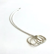 Load image into Gallery viewer, DOORUS - Silver + Gold Plate Hammered Ring Necklace - Made in Ireland
