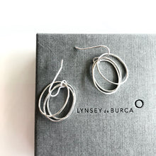 Load image into Gallery viewer, DOORUS - Silver Hammered Earrings - Made in Ireland
