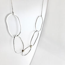Load image into Gallery viewer, FADA - Large Beaten Oval Rings Necklace - Made in Ireland
