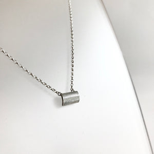 CARROW - Rectangle Hammered Textured Pendant Necklace - Made in Ireland