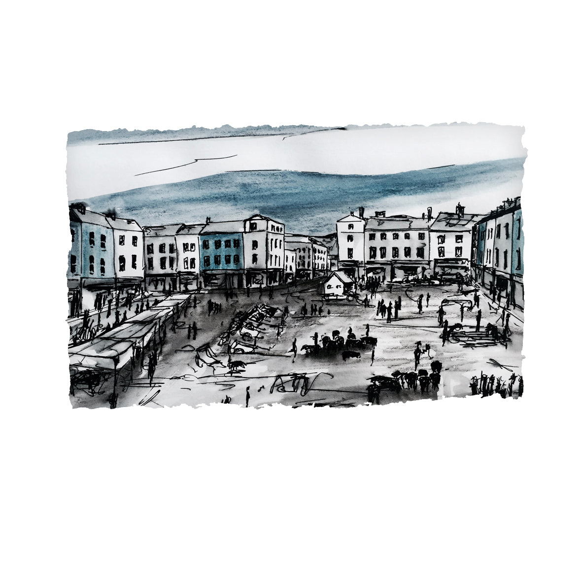 Market Day, Dungarvan - County Waterford by Stephen Farnan