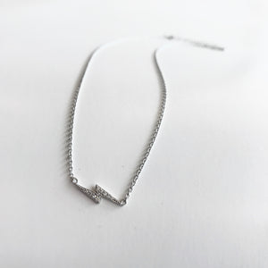 BOLT - Cubic Zirconia + Silver Necklace - Designed, Imagined, Made in Ireland