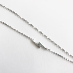 BOLT - Cubic Zirconia + Silver Necklace - Designed, Imagined, Made in Ireland