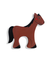 Load image into Gallery viewer, HORSE - Wooden Animal Magnet
