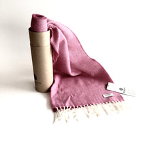 Load image into Gallery viewer, Raspberry Rose Lambswool Scarf - Made in Donegal Ireland
