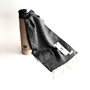 Charcoal Lambswool Scarf - Made in Donegal Ireland