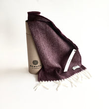 Load image into Gallery viewer, Burgundy Lambswool Scarf - Made in Donegal Ireland
