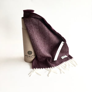 Burgundy Lambswool Scarf - Made in Donegal Ireland