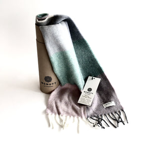 Spearmint Smoke Lambswool Scarf - Made in Donegal Ireland