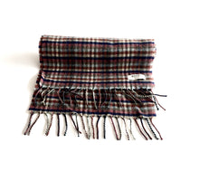 Load image into Gallery viewer, Peach Mini Check Lambswool Scarf - Made in Donegal Ireland
