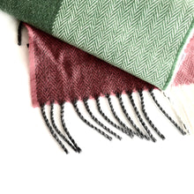 Load image into Gallery viewer, Green Smoke Lambswool Scarf - Made in Donegal Ireland
