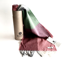 Load image into Gallery viewer, Green Smoke Lambswool Scarf - Made in Donegal Ireland
