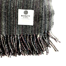 Load image into Gallery viewer, Grey Tweed Home Lambswool Throw - Handmade in Donegal Ireland
