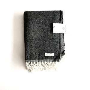 Charcoal First Baby Blanket - Handmade in Donegal Ireland