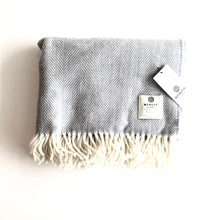Load image into Gallery viewer, Grey Mini Blanket - Handmade in Donegal Ireland
