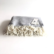 Load image into Gallery viewer, Grey Mini Blanket - Handmade in Donegal Ireland
