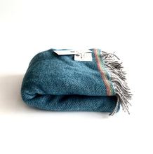 Load image into Gallery viewer, Sea Blue Mini Blanket - Handmade in Donegal Ireland
