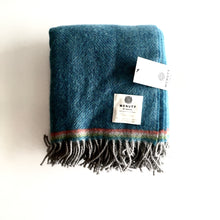 Load image into Gallery viewer, Sea Blue Mini Blanket - Handmade in Donegal Ireland

