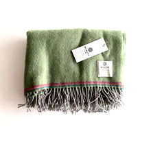 Load image into Gallery viewer, Green Mini Blanket - Handmade in Donegal Ireland
