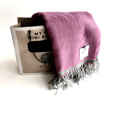 Load image into Gallery viewer, Rose Pink Mini Blanket - Handmade in Donegal Ireland
