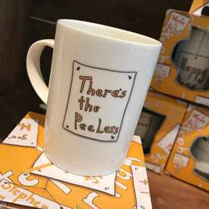 THERE'S THE PEELERS   - Belfast - Slang - humorous - bone - china - mug