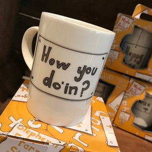 HOW YOU DO'IN      - Belfast - Slang - humorous - bone - china - mug
