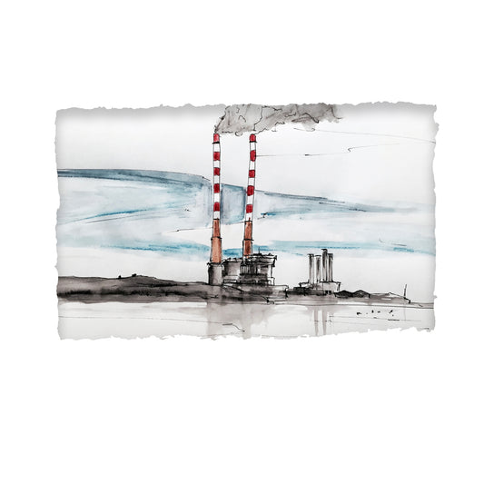 POOLBEG, DUBLIN - Power Station Pigeon House County Dublin by Stephen Farnan