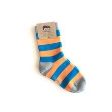 Load image into Gallery viewer, ORANG BLUE STRIPED SOCKS - Bamboo Socks Made in Ireland
