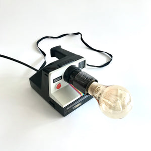 POLAROID CAMERA RETRO TABLE LAMP - Red Button - Re-imagined Vintage Objects by RETRO Lighting