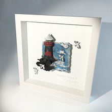 Load image into Gallery viewer, BEAUTIFUL IRELAND - Lighthouse - Raku Ceramic Art by Rebeka Kahn
