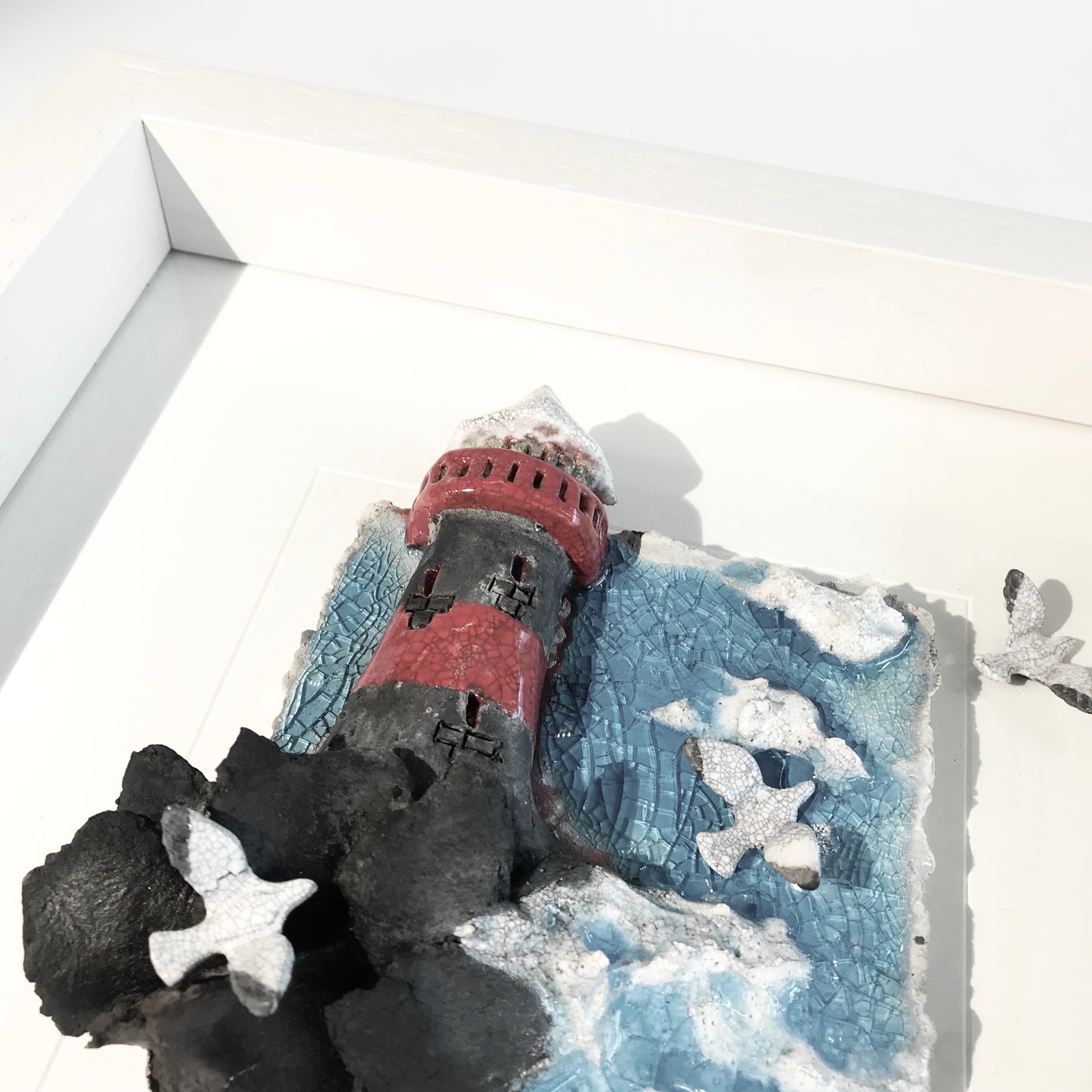 BEAUTIFUL IRELAND - Lighthouse - Raku Ceramic Art by Rebeka Kahn