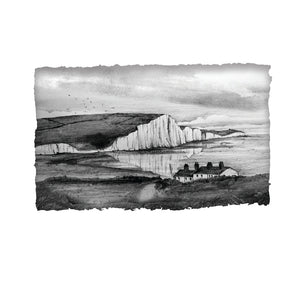 The SEVEN SISTERS, ENGLAND - Iconic Chalk Cliffs on South East Coast of England - by Stephen Farnan