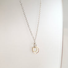 Load image into Gallery viewer, Necklace Geometric Silver + Brass Made in Belfast
