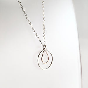 Geometric Silver + Brass Necklace Made in Ireland