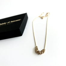 Load image into Gallery viewer, MULTIPLE GOLD RINGS Pendant Necklace - Gold Plated Hand made in Ireland
