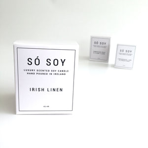 IRISH LINEN Candle - SÓ SOY - Made in Ireland