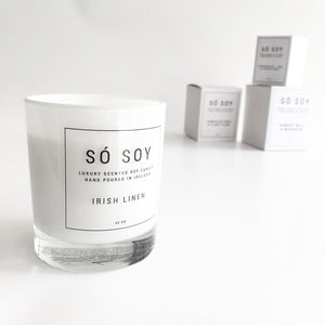 IRISH LINEN Candle - SÓ SOY - Made in Ireland