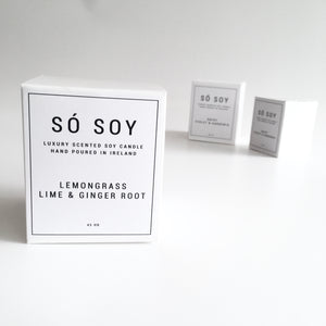 LEMONGRASS LIME AND GINGER ROOT Candle - SÓ SOY - Made in Ireland