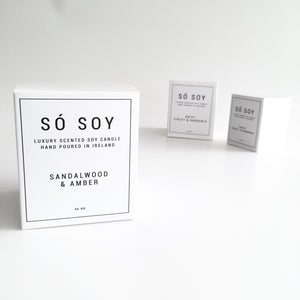 SANDALWOOD AND AMBER Candle - SÓ SOY - Made in Ireland
