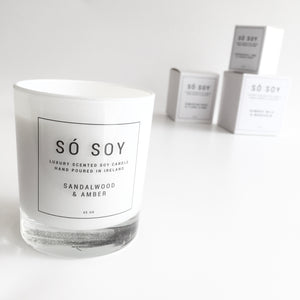 SANDALWOOD AND AMBER Candle - SÓ SOY - Made in Ireland