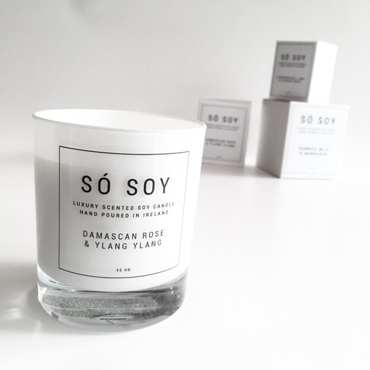 DAMASCAN ROSE & YLANG YLANG Candle - SÓ SOY - Made in Ireland