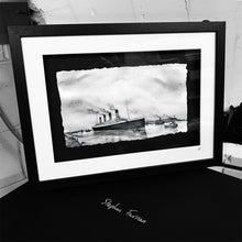 Load image into Gallery viewer, TITANIC LEAVING BELFAST - 1912 Shipyard Unsinkable Ship County Antrim by Stephen Farnan
