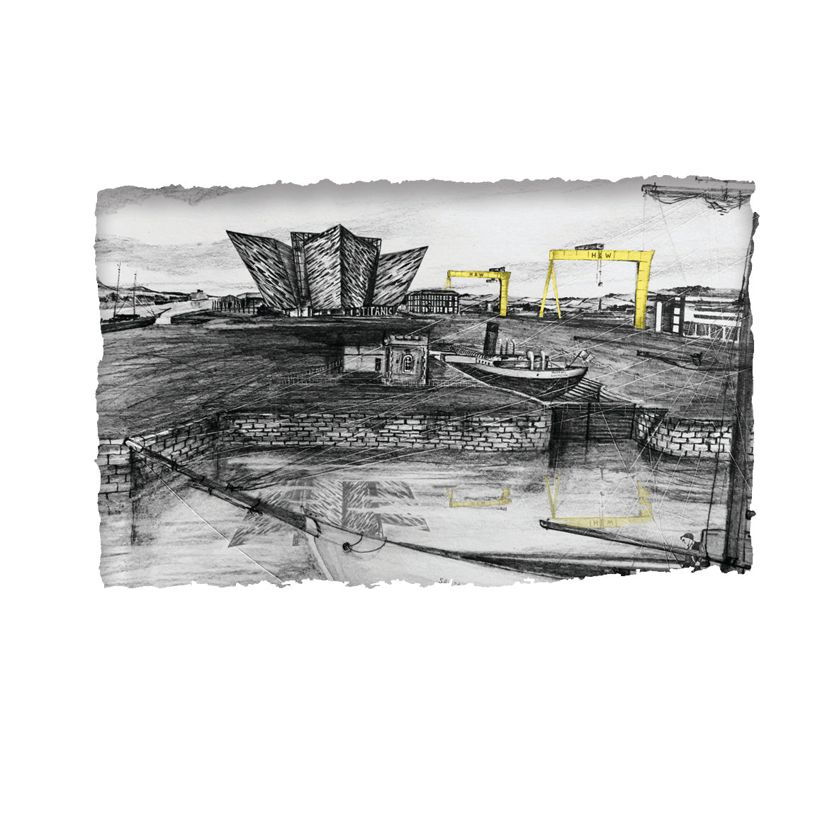 TITANIC QUARTER, BELFAST - Museum Nomadic Harland & Wolff Shipyard Cranes County Antrim by Stephen Farnan