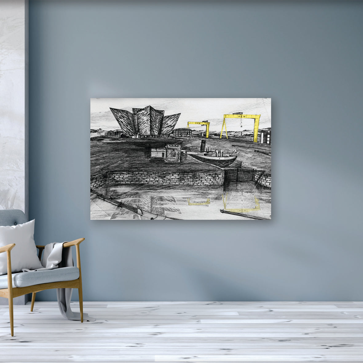 TITANIC QUARTER, BELFAST - Museum Nomadic Harland & Wolff Shipyard Cranes County Antrim by Stephen Farnan