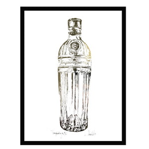 TANQUERAY Gin Bottle - Stunning Metallic Art