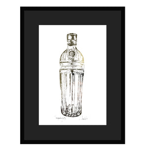 TANQUERAY Gin Bottle - Stunning Metallic Art