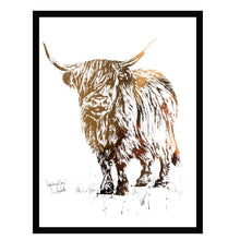 Load image into Gallery viewer, HIGHLAND COW - Stunning Metallic Art
