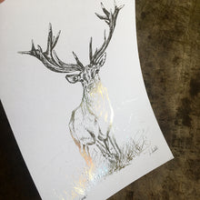 Load image into Gallery viewer, STAG IN THE GRASS - Stunning Metallic Art
