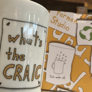 WHAT'S THE CRAIC - Belfast - Slang - humorous - bone - china - mug
